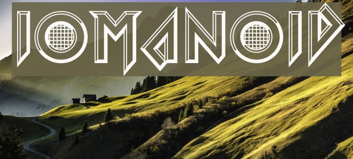 Iomanoid Font examples