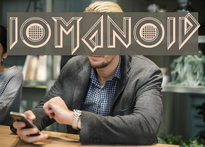 Iomanoid Font examples