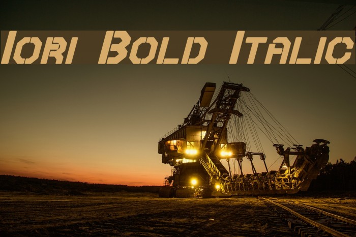 Iori Bold Italic Font examples