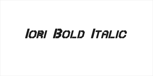Iori Bold Italic Logo