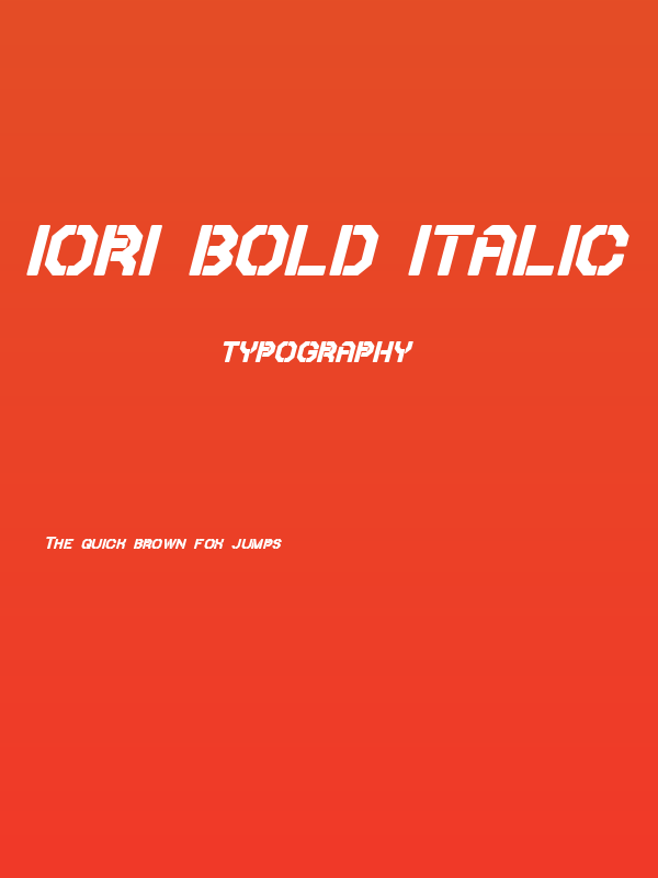 Iori Bold Italic Poster
