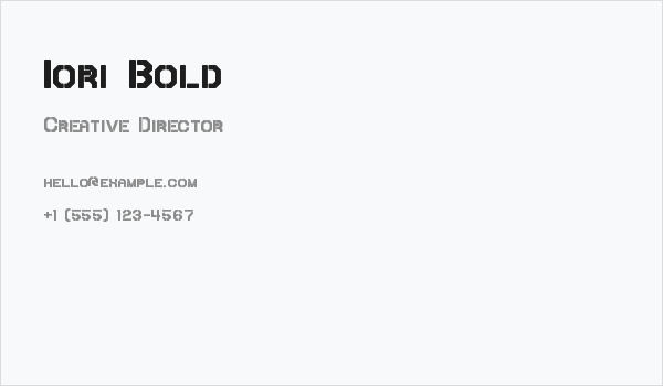 Iori Bold Business Card