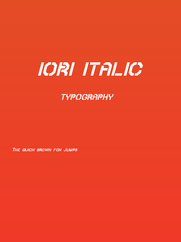 Iori Italic Poster