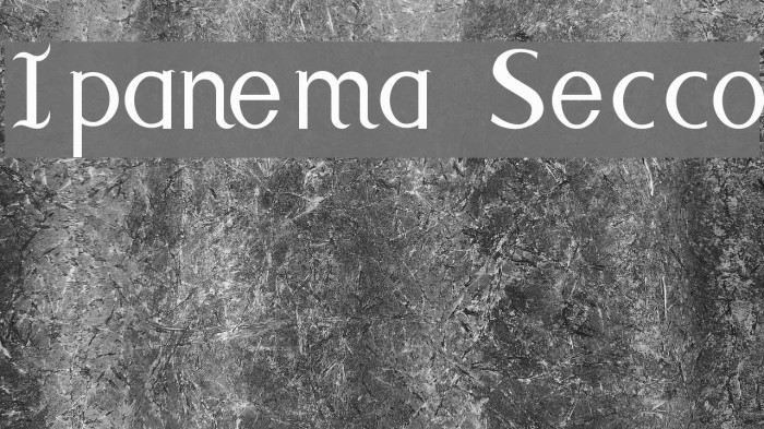 Ipanema Secco Font examples