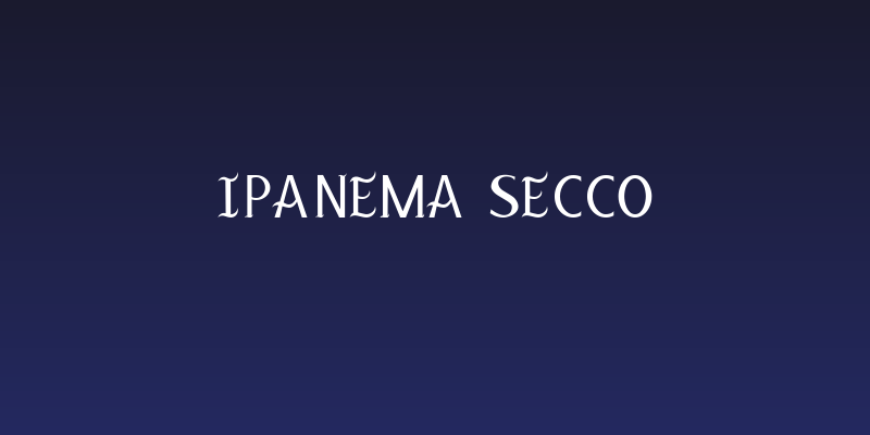 Ipanema Secco Social Header