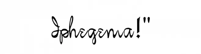 Iphegenia!"  Скачать бесплатные шрифты