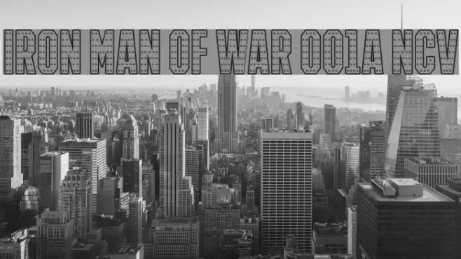 IRON MAN OF WAR 001A NCV Font examples