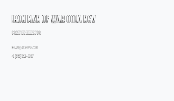 IRON MAN OF WAR 001A NCV Business Card