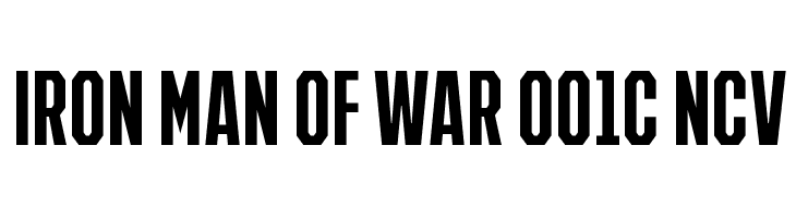 IRON MAN OF WAR 001C NCV Font