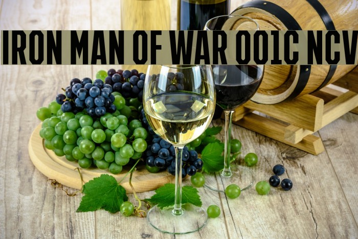 IRON MAN OF WAR 001C NCV Font examples