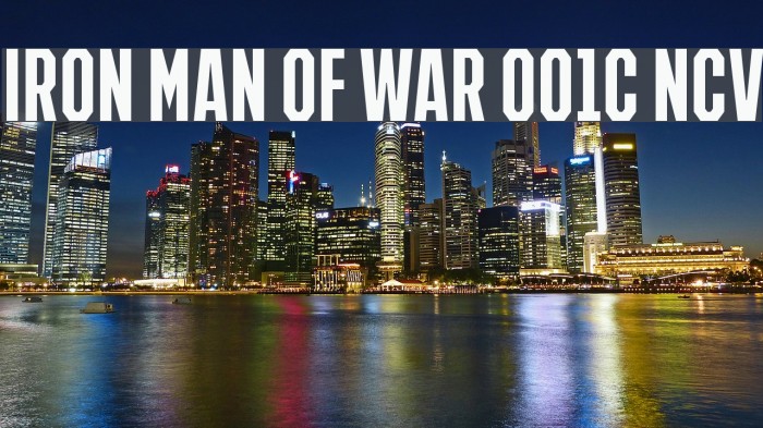 IRON MAN OF WAR 001C NCV Font examples