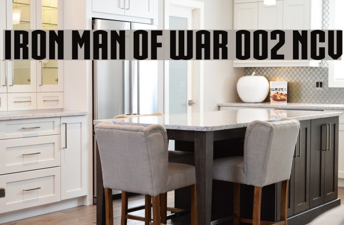 IRON MAN OF WAR 002 NCV Font examples