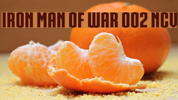 IRON MAN OF WAR 002 NCV Font examples