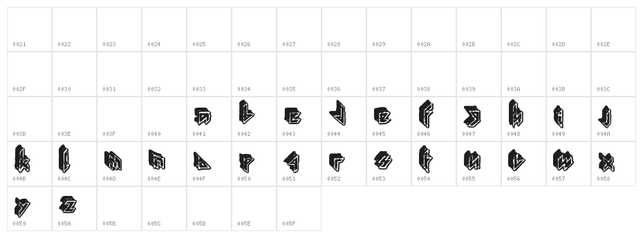 IRON MATHBOOK Character Map