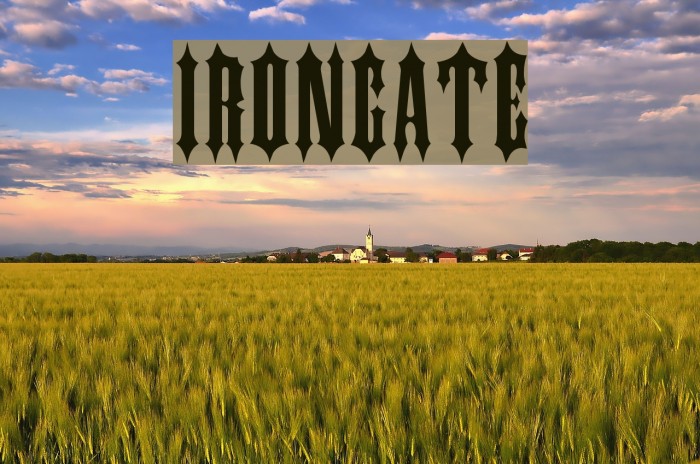 IRONGATE Font examples