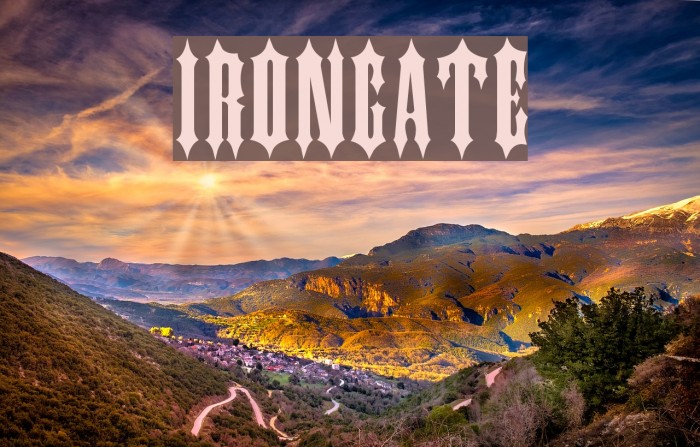 IRONGATE Font examples