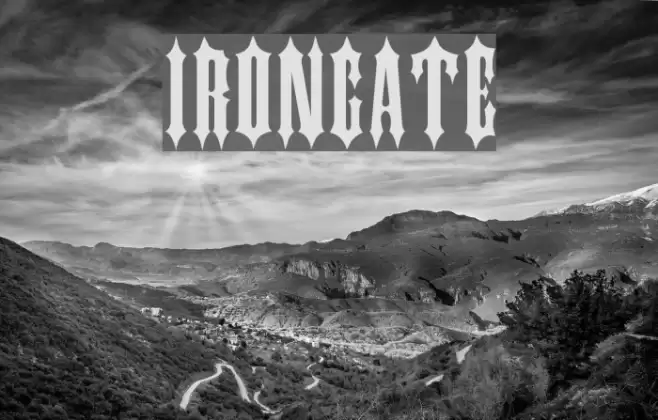 IRONGATE Шрифта examples