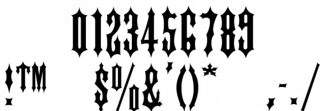 IRONWOOD-Medium Шрифта ДРУГИЕ символов