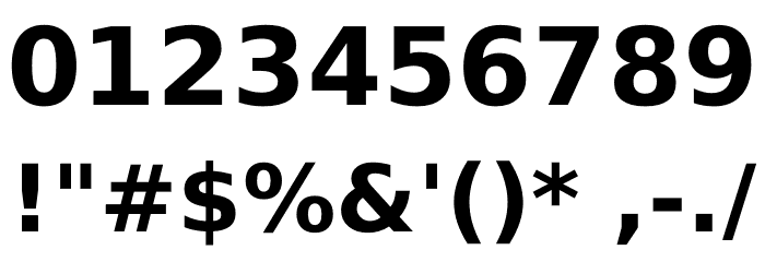 Iranian Sans Bold Font OTHER CHARS