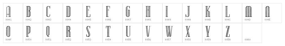 IranianHand-Lettered Character Map