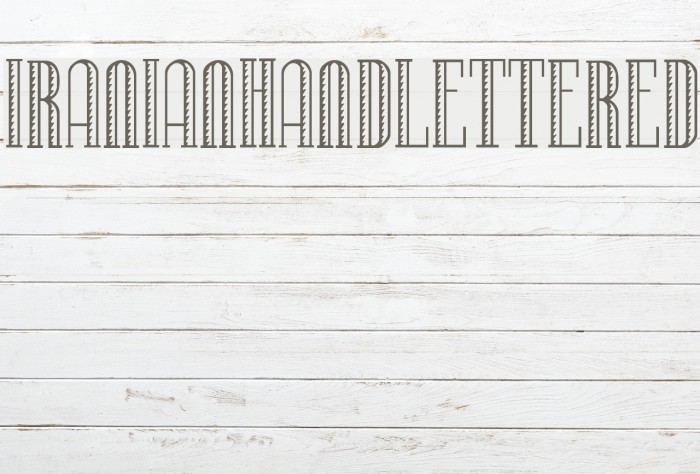 IranianHandLettered Schriftart examples