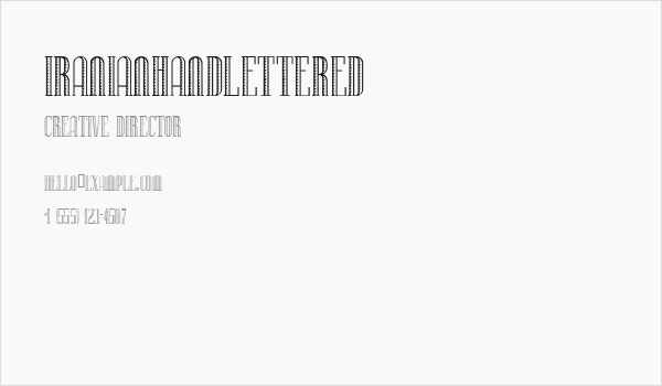 IranianHandLettered Business Card