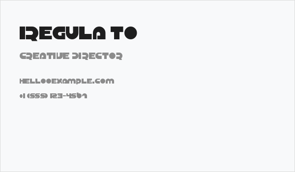 Iregula To Business Card