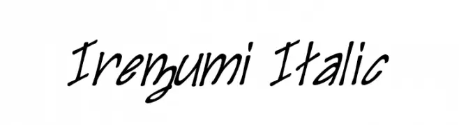 Irezumi Italic  Fuentes Gratis Descargar