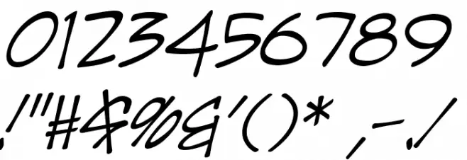 Irezumi Italic Font OTHER CHARS