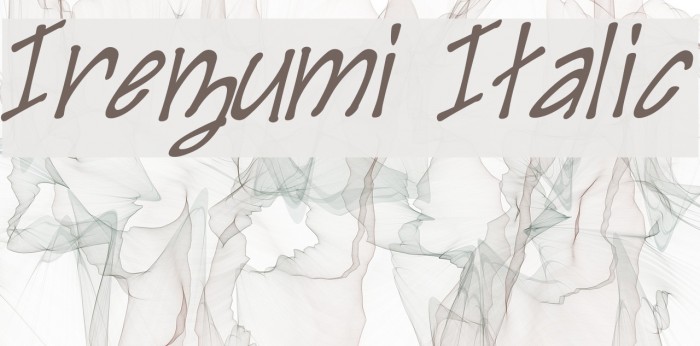 Irezumi Italic Fonte examples
