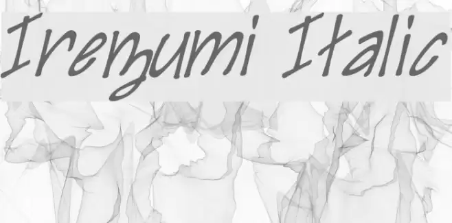 Irezumi Italic Font examples