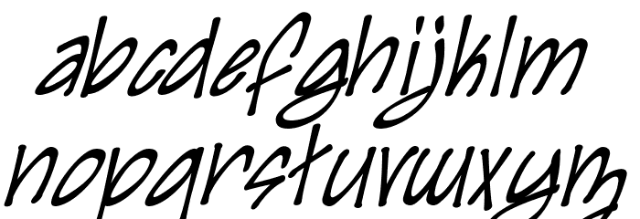 Irezumi Italic Fonte MINÚSCULAS