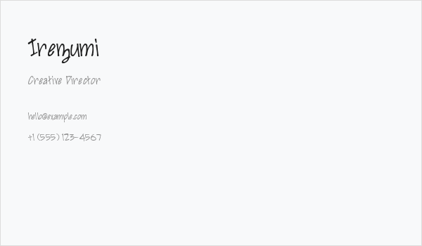 Irezumi Business Card