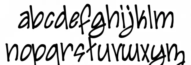 Irezumi Schriftart Kleinbuchstaben