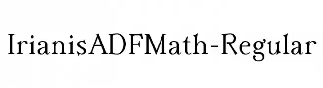 IrianisADFMath-Regular  Frei Schriftart Herunterladen
