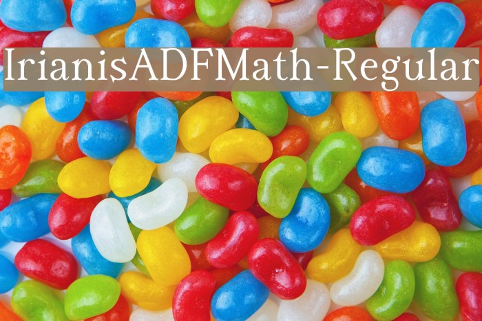 IrianisADFMath-Regular Font examples