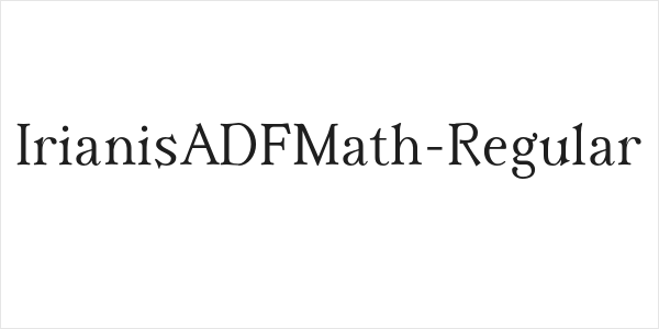 IrianisADFMath-Regular Logo