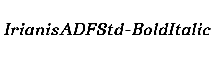 IrianisADFStd-BoldItalic Font
