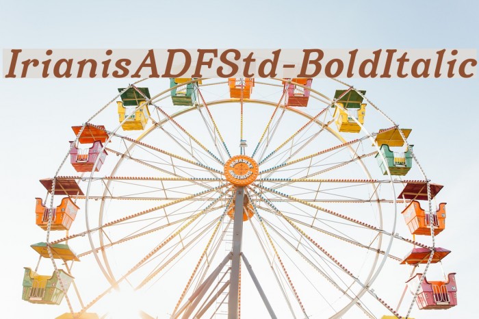 IrianisADFStd-BoldItalic Font examples