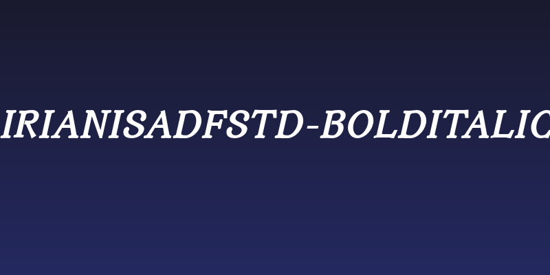 IrianisADFStd-BoldItalic Social Header