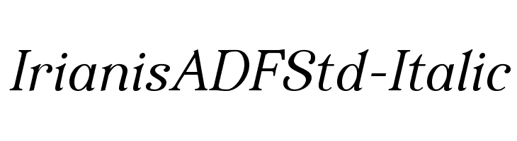 IrianisADFStd-Italic لخطوط تنزيل