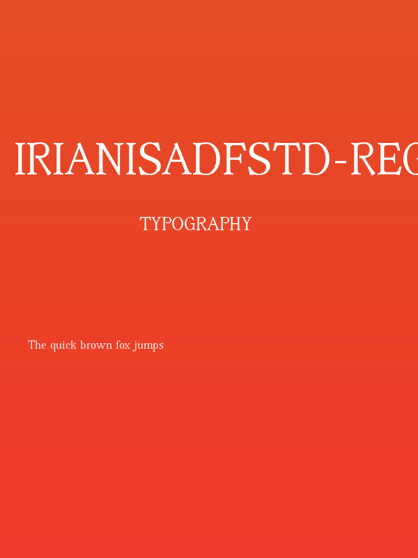 IrianisADFStd-Regular Poster