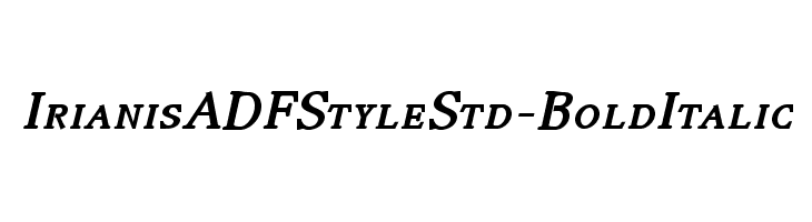 IrianisADFStyleStd-BoldItalic Font