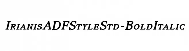 IrianisADFStyleStd-BoldItalic  नि: शुल्क फ़ॉन्ट्स डाउनलोड