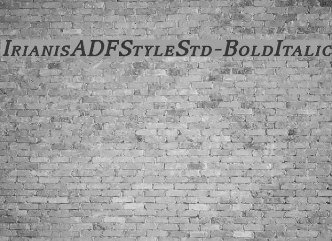 IrianisADFStyleStd-BoldItalic Font examples