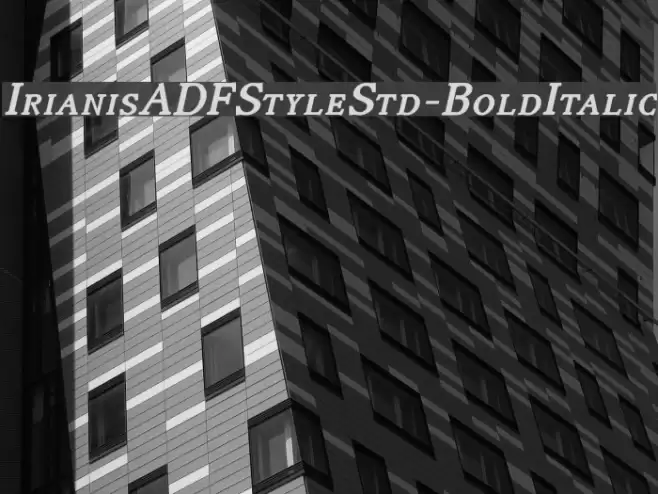 IrianisADFStyleStd-BoldItalic Font examples