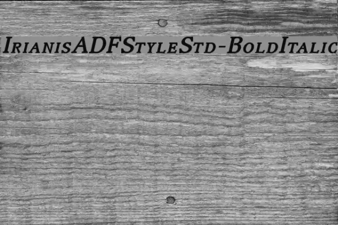 IrianisADFStyleStd-BoldItalic Font examples