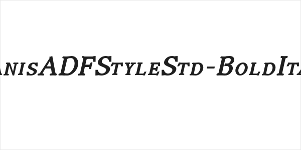 IrianisADFStyleStd-BoldItalic Logo