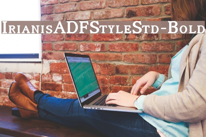 IrianisADFStyleStd-Bold Font examples