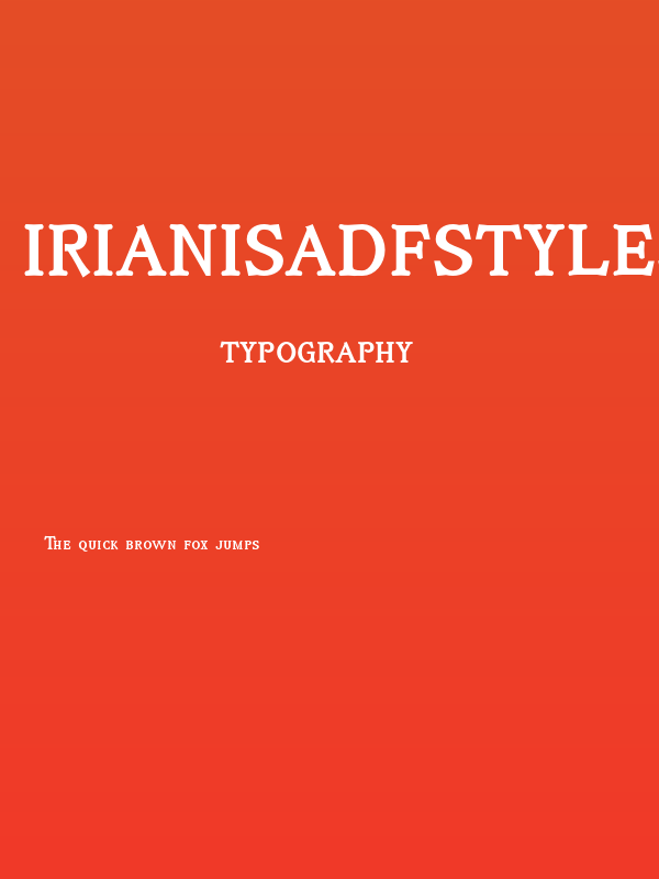 IrianisADFStyleStd-Bold Poster
